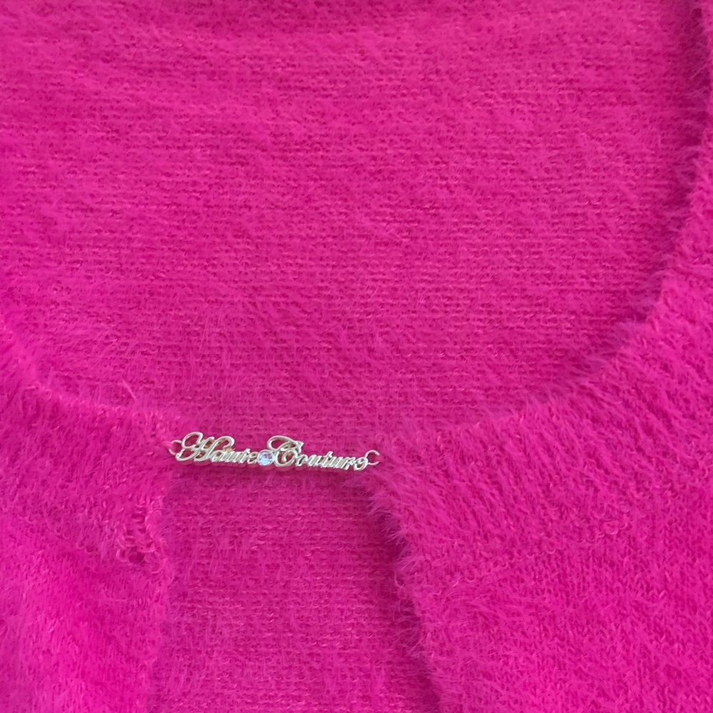 Pink Crop Cardigan